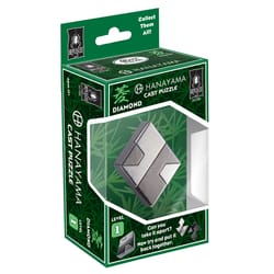 University Games Hanayama Diamond Puzzle Silver/Gray 2 pc