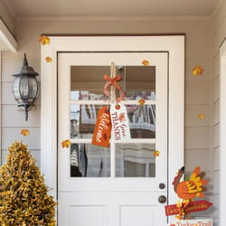 Glitzhome 24 in. Welcome/Give Thanks Hanging Decor