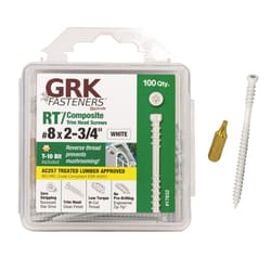 GRK Fasteners RT Composite No. 8 X 2-3/4 in. L Star Coated Reverse Screws 100 pk