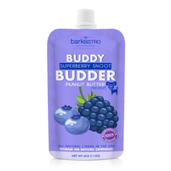 Bark Bistro Company Buddy Budder Superberry Snoot Grain Free Peanut Butter For Dogs 4 oz 3 in. 1 pk