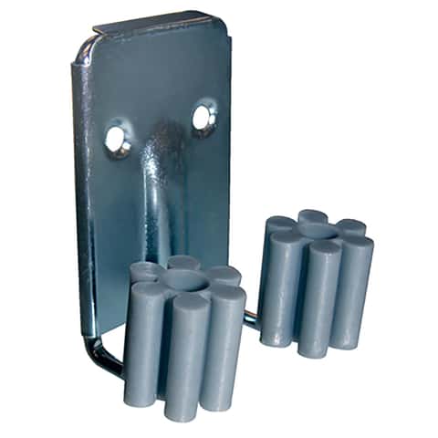 Crawford Vinyl Coated Gray Plastic/Steel Grip Clip For 1/4 2 pk Crawford Vinyl Coated Gray Plastic/Steel Grip Clip For 1/4 2 pk