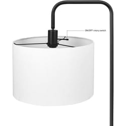 Globe Electric Barden 58 in. Matte Black/White Floor Lamp