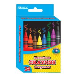 Bazic Products Premium Assorted Color Crayons 24 pk