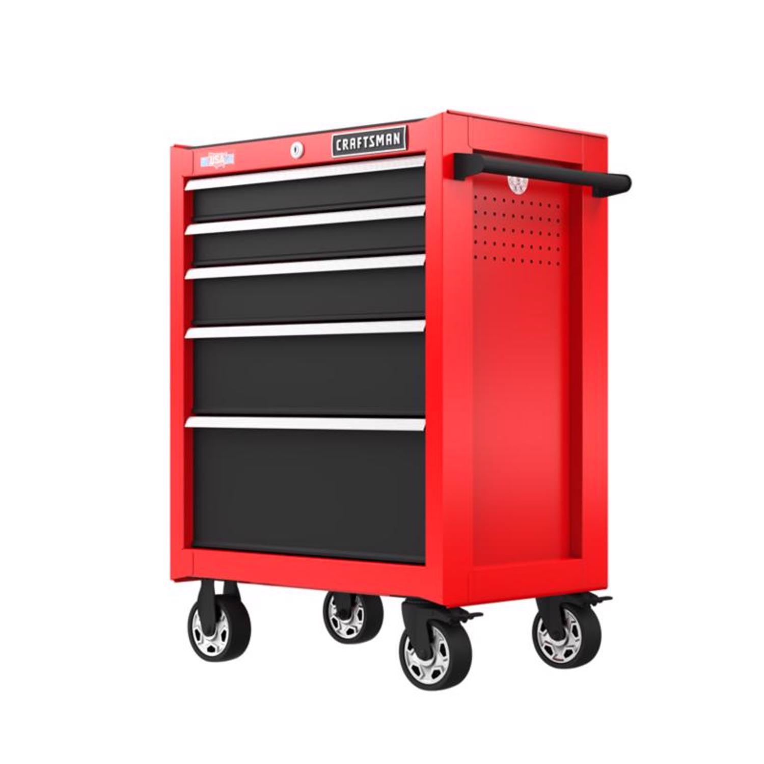 CRAFTSMAN 2000 Series 5-Drawer Steel Rolling Tool Cabinet, Black