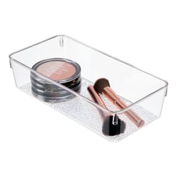 iDesign Clear Rain Grand Tray 3 in. H X 6 in. W