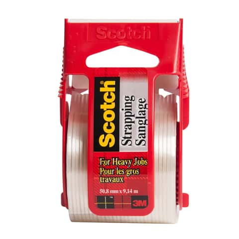 Scotch 3M Scotch Double Sided Adhesive Roller, 7 mm x 8 m, Red, 4 Pack