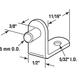 Richelieu Silver Metal Shelf Support Peg 5 mm Ga. 0.69 in. L 33 lb