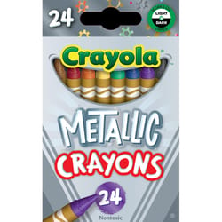 Crayola Metallic Assorted Color Crayons 24 pk