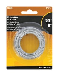 HILLMAN AnchorWire Steel-Plated Silver Braided Picture Wire 20 lb 1 pk