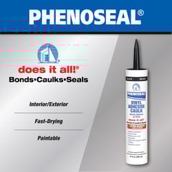 Phenoseal Black Vinyl Kitchen and Bath Adhesive Caulk 10 oz