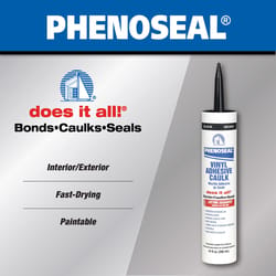 Phenoseal Black Vinyl Kitchen and Bath Adhesive Caulk 10 oz