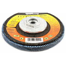 Forney 4-1/2 in. D X 5/8 in. Zirconia Aluminum Oxide Flap Disc 60 Grit 1 pc