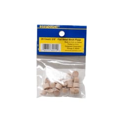 Eazypower Isomax Flat Birch Head Plug 3/8 in. D 20 pk