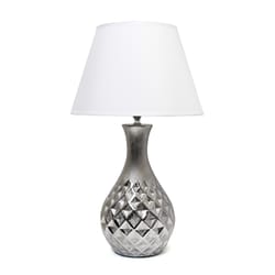 All The Rages Elegant Designs 20.13 in. Metallic Silver Table Lamp