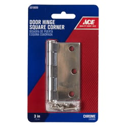 Ace 3 in. L Chrome Residential Door Hinge 1 pk