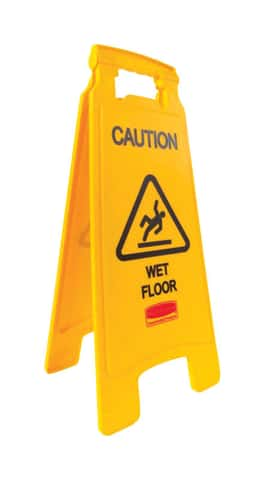 Wet Floor Sign With Mop Stock Photo - Download Image Now - Mop