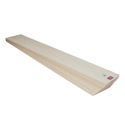 Midwest Products 3/16 in. X 6 in. W X 3 ft. L Basswood Board #2/BTR Grade