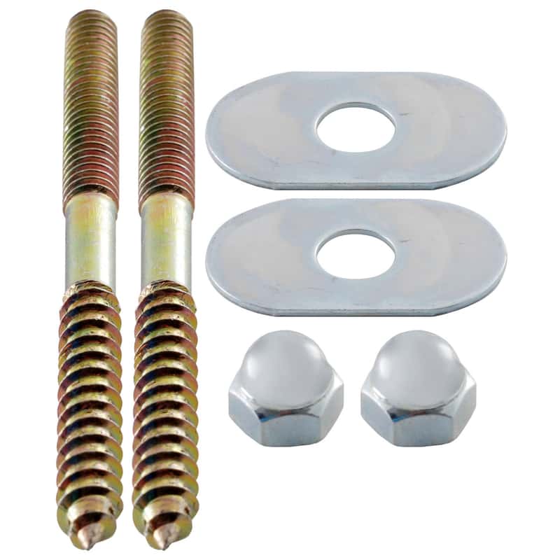 LDR Toilet Screw Set Brass Plated Steel For 1/4 in. x 31/2 in. Ace
