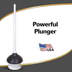 Korky Toilet Plunger with Holder 23 in. L X 6.5 in. D