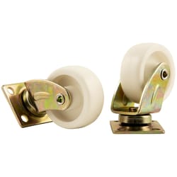 Softtouch 1.62 in. D Swivel Plastic Caster 40 lb 2 pk