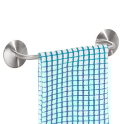 iDesign Affixx Brushed Silver Towel Bar 11 in. L Stainless Steel