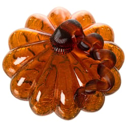 Glitzhome 5.51 in. Crackle Pumpkin Fall Decor