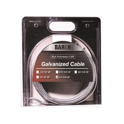 Baron Galvanized Galvanized Steel 1/4 in. D X 50 ft. L Aircraft Cable