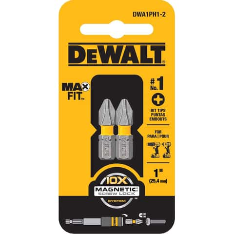 DeWalt MAXFIT Hex 1 in. L Insert Bit Set S2 Tool Steel 9 pc