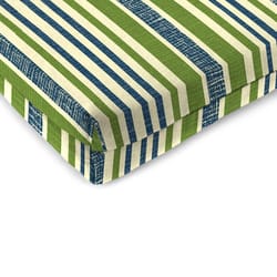 Jordan Manufacturing Blue/Green Stripe Polyester Seat Pad 17 in. W X 19 in. L