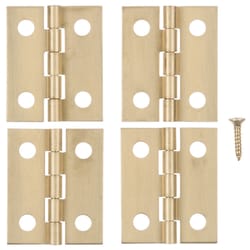 Ace 13/16 in. W X 1 in. L Polished Brass Brass Medium Hinge 4 pk