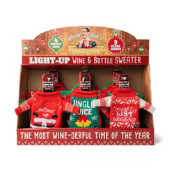 Uncle Bob's Light-Up Wine & Bottle Sweater 1 pk