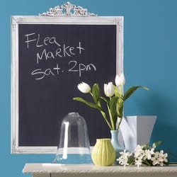 Wallies 18-1/2 in. W X 25 in. L Framed Chalkboard Peel and Stick Wall Decal