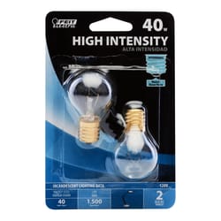 Feit 40 W S11 Globe Incandescent Bulb E17 (Intermediate) Soft White 2 pk