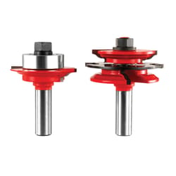 Freud 2-3/8 in. D X 2-3/8 in. X 3 in. L Recoverable Bead Glass Door Router Bit Set 2 pc