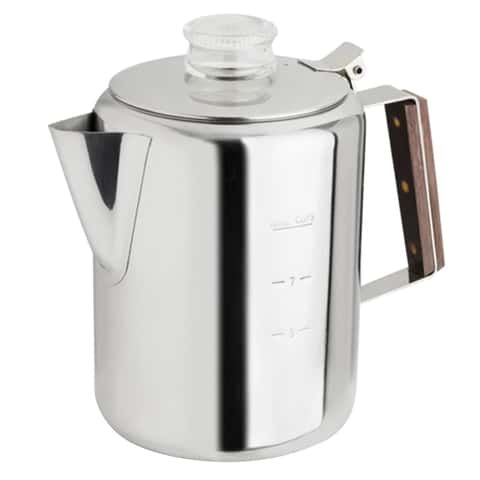 Moss & Stone Electric Coffee Percolator Stainless Steel Body & Lids Coffee  Maker