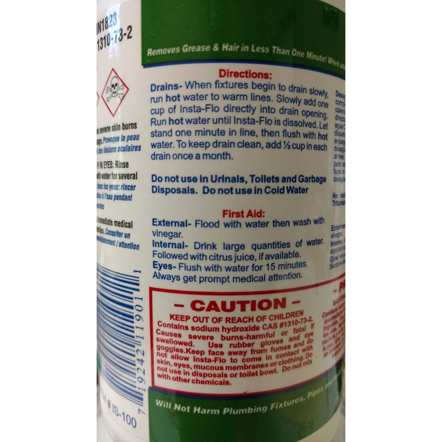 InstaFlo Crystals Drain Cleaner 1 lb. Ace Hardware