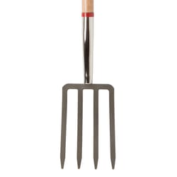 ACE 4 Tine Steel Spading Fork 30 in. Wood Handle