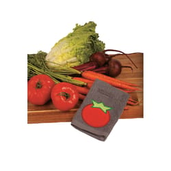 Mu Kitchen Scrubsy Gray/Red Cotton Tomato Dish Cloth 1 pk