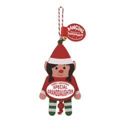 Christmas Dancing Decor Multicolored Special Granddaughter Ornament 5 in.