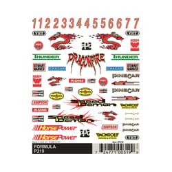 PineCar Dry Transfer Decal Multicolored