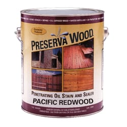 Preserva Wood Transparent Matte Pacific Redwood Oil-Based Oil Penetrating Wood Stain/Sealer 1 gal