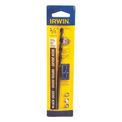 Irwin 1/4 in. X 6 in. L High Speed Steel Split Point Drill Bit Straight Shank 1 pc