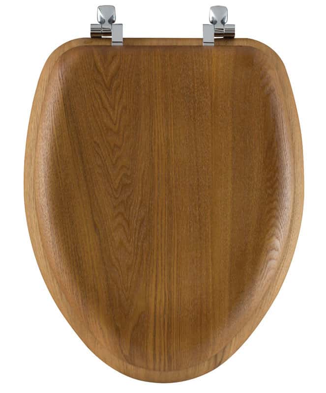 Bemis Mayfair Elongated Oak Wood Toilet Seat Ace Hardware