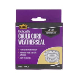 M-D Building Products White Vinyl Caulking Cord For Doors and Windows 360 in. L X 0.13 in.