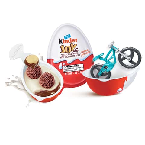 Kinder Joy Sweet Cream Topped with Cocoa Wafer Bites Chocolate Treat + Toy  - 2.1oz/3pk