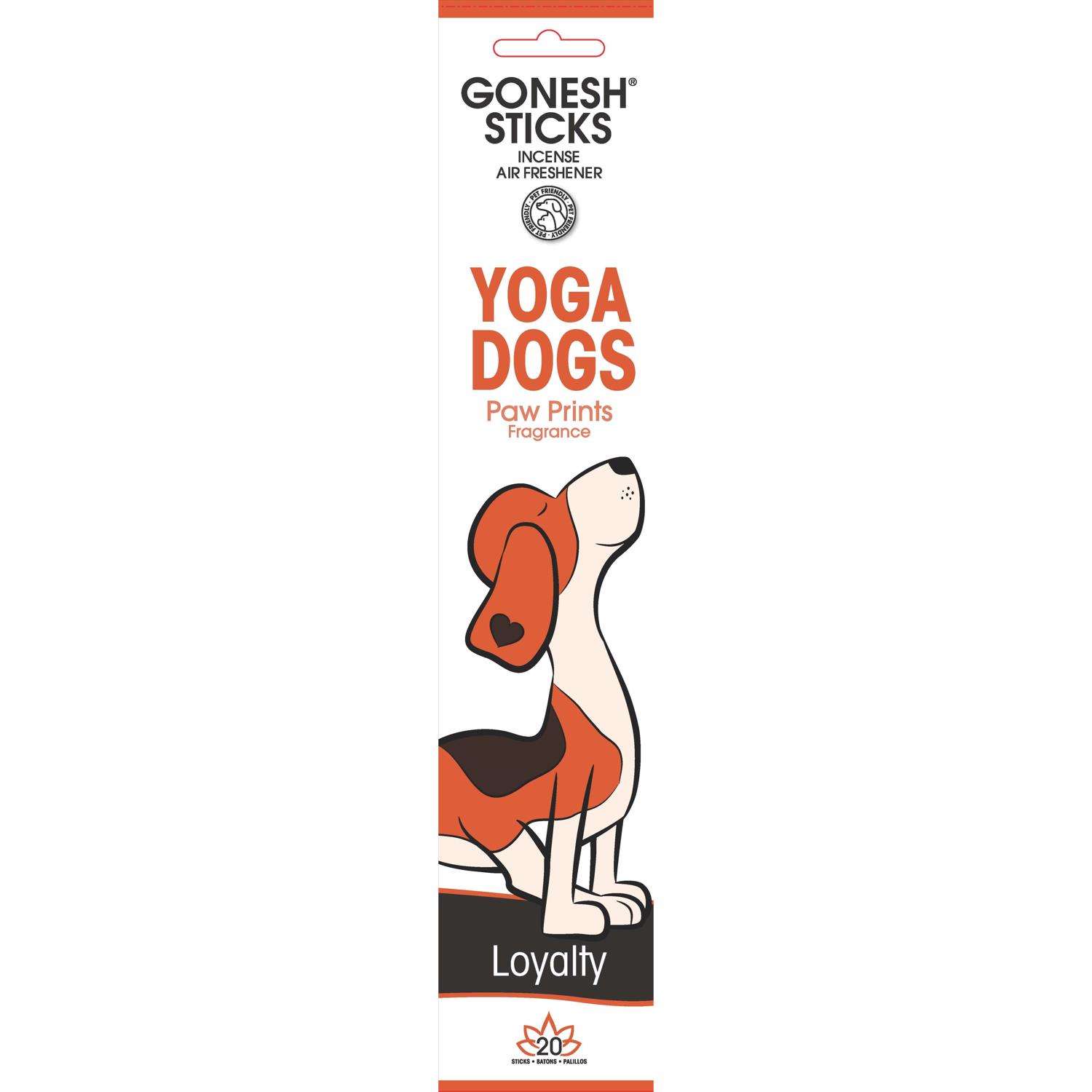 Gonesh Yoga Pets Orange Yoga Dogs Paw Prints Scent Sticks Incense 1 oz Ace Hardware