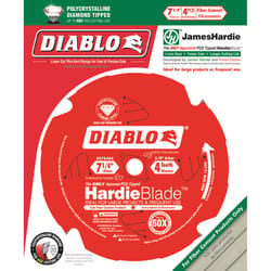 Diablo HardieBlade 7-1/4 in. D X 5/8 in. PCD Fiber Cement Blade 4 teeth 1 pk