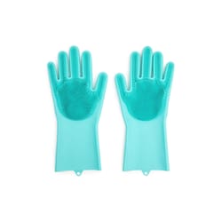 Core Kitchen Silicone Cleaning Gloves One Size Fits All Blue 1 pair