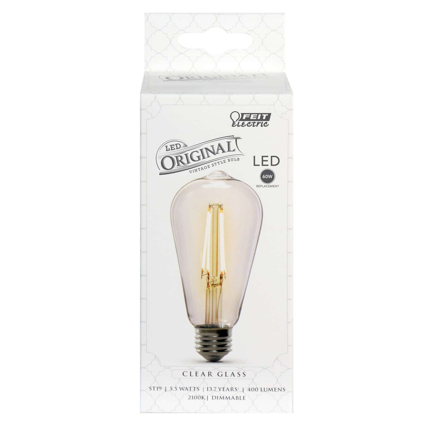 Feit Electric ST19 E26 (Medium) LED Bulb Soft White 60 Watt Equivalence 1 pk Ace Hardware