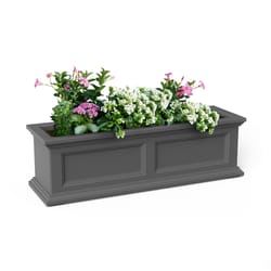 Mayne Fairfield 11 in. H X 36 in. W X 11 in. D Polyethylene Window Box Graphite Gray